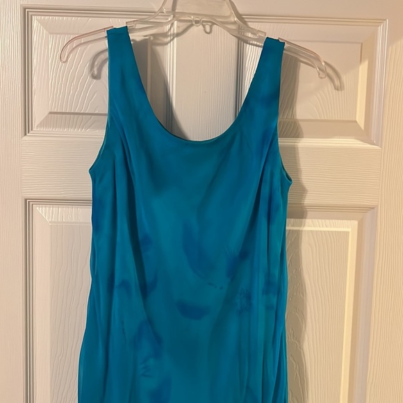 Cattiva New York 100% Silk Lined Blue Floral Dress With Matching Shawl - Picture 4 of 13